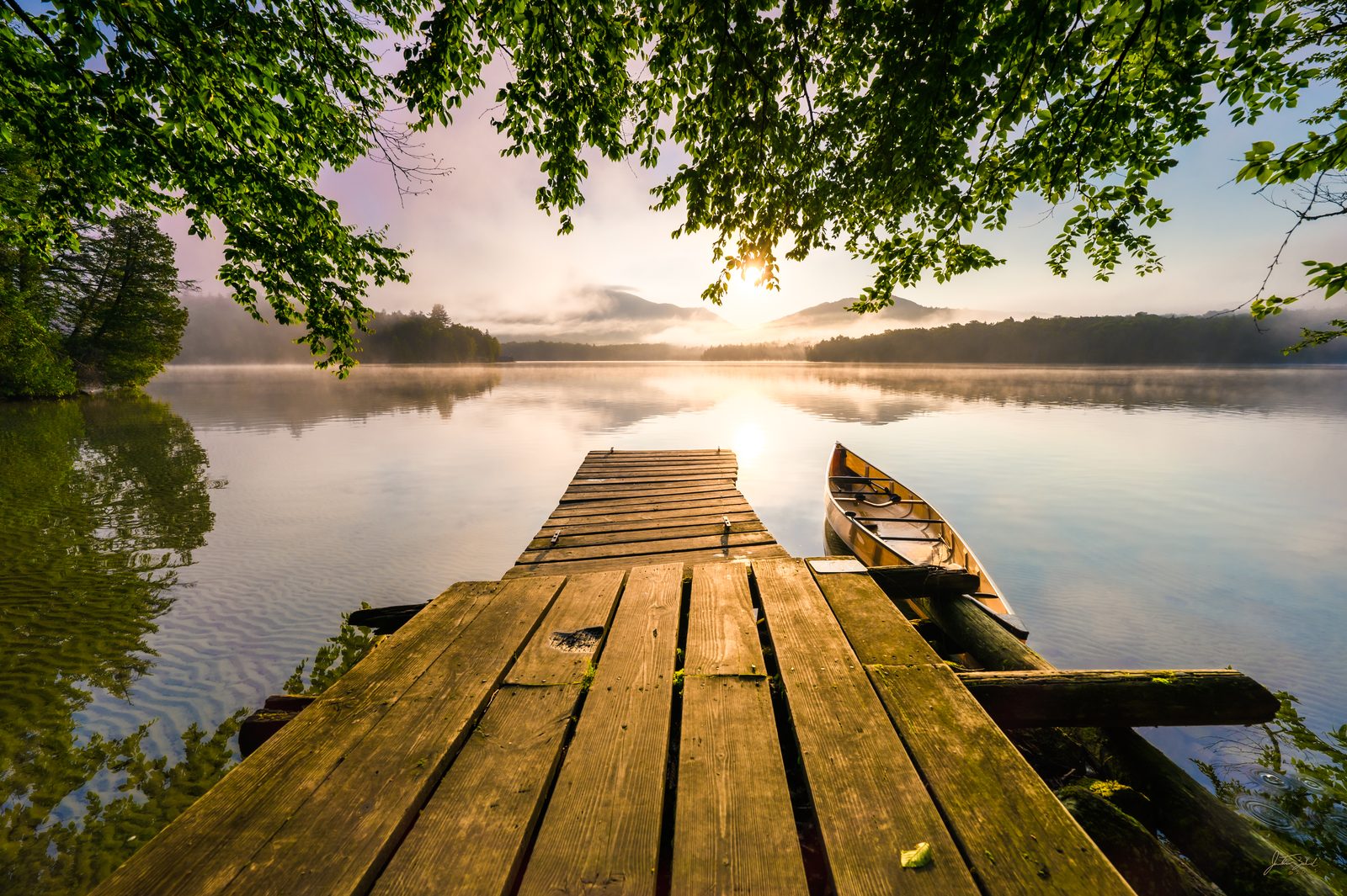 Morning Dock on Lake Placid